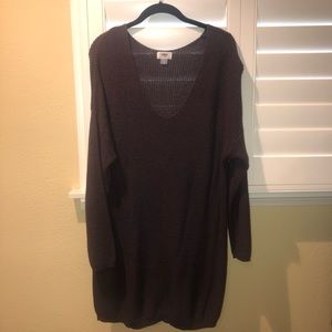 DEEP PURPLE SWEATER DRESS